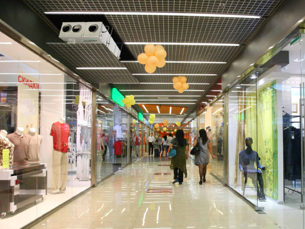 Air purification for shopping malls